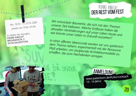 Kulturrucksackprogramm 2020